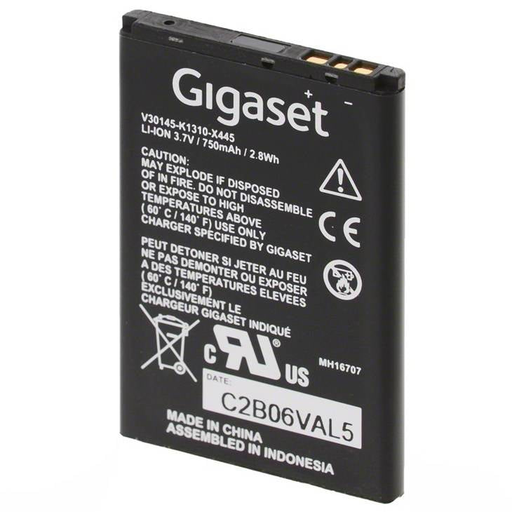 Gigaset Ersatzakku – 3,7 V 750 mAh, für Gigaset SL4 / SL400 / SL400A u. a., schwarz