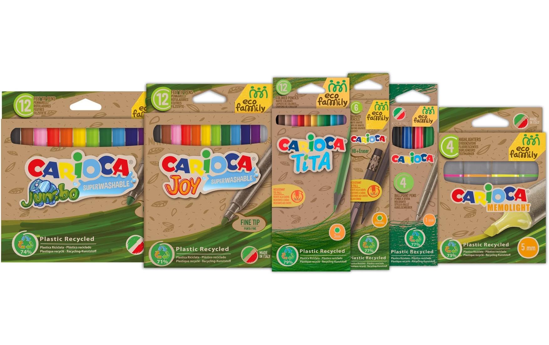 Carioca Set Family Eco Colour – Allgemeines Bastelset – 50-teilig – Mehrfarbig