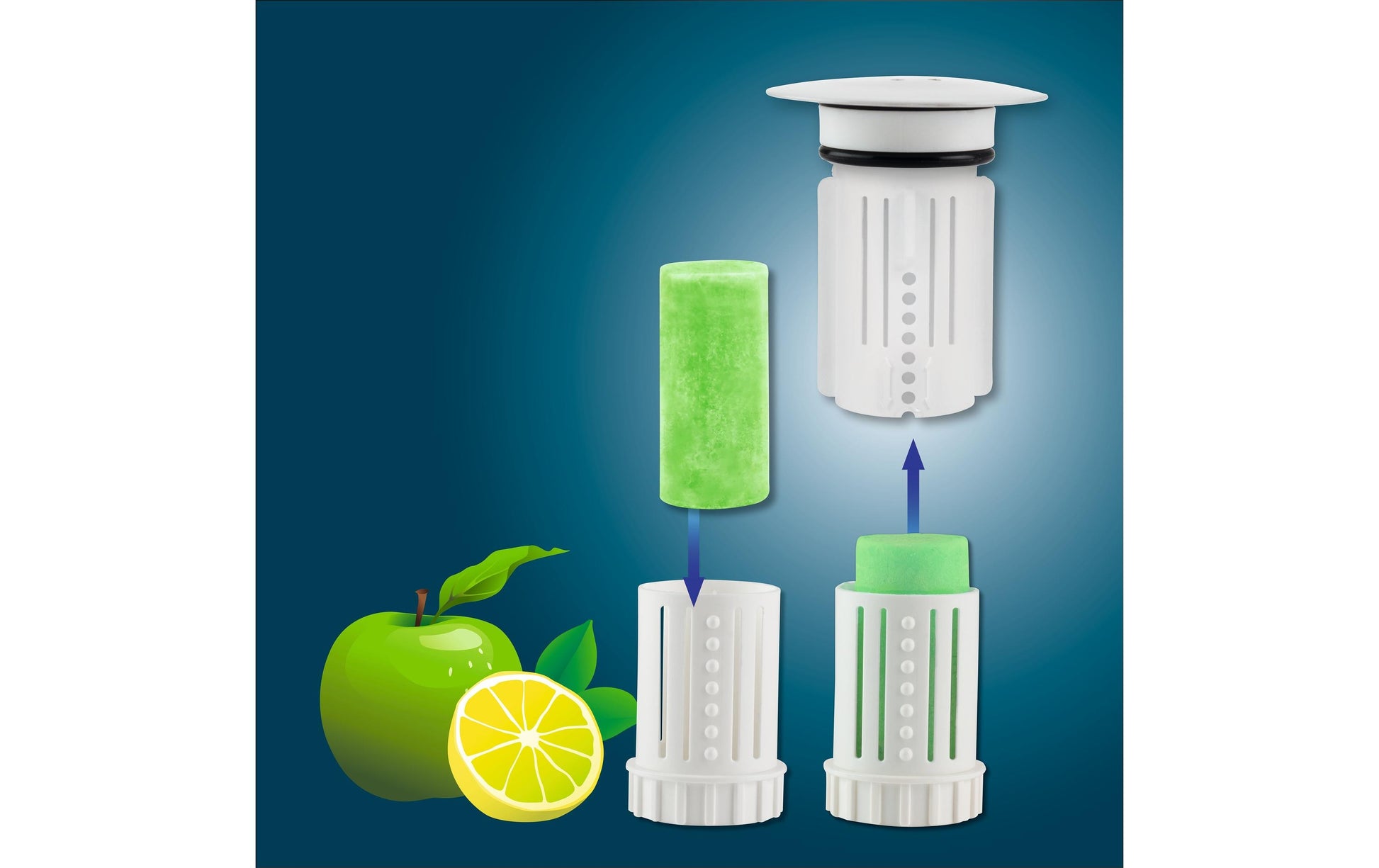 Abfluss-fee Abflussstopfen LED 4,5 V – Ø6,5 cm, Kunststoff, Chrom/Weiss