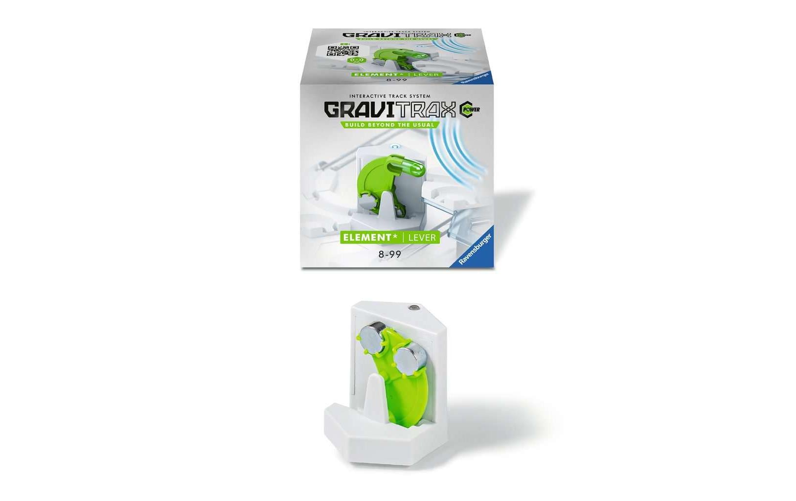 Ravensburger GraviTrax Power Lever Kugelbahn – ab 8 Jahren – Kunststoff – grün/grau