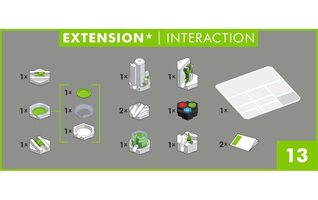 Ravensburger GraviTrax Power Interaction Spielzeug-Murmelbahn – 13-teilig – ab 8 Jahren – Kunststoff – Mehrfarbig