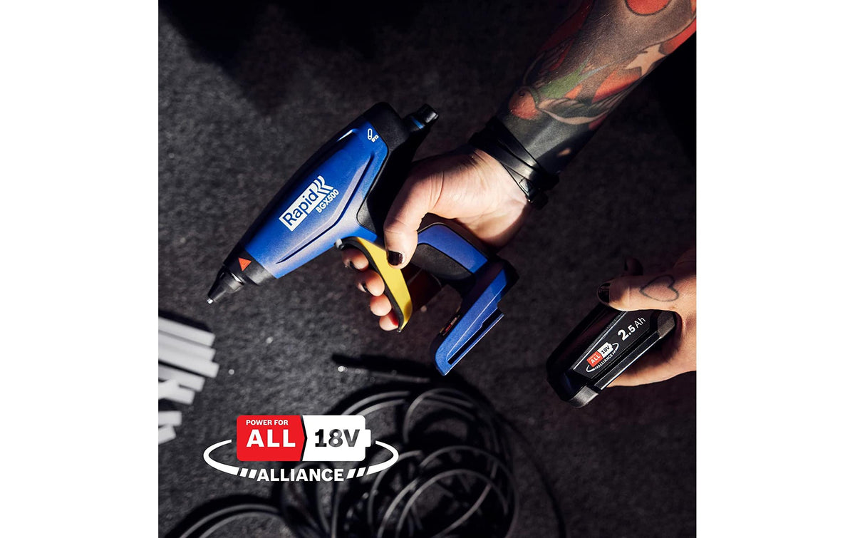 Rapid Heissklebepistole BGX500 – 18 V – Solo – Aufwärmzeit 3 min