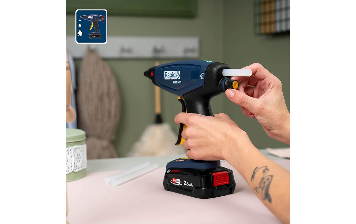 Rapid Heissklebepistole BGX500 – 18 V – Solo – Aufwärmzeit 3 min