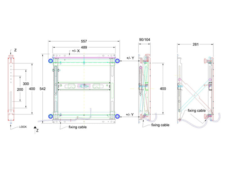 Multibrackets 1749 – Wandhalterung, neigbar, für 50–95", VESA 200×200–400×400, bis 90 kg, schwarz