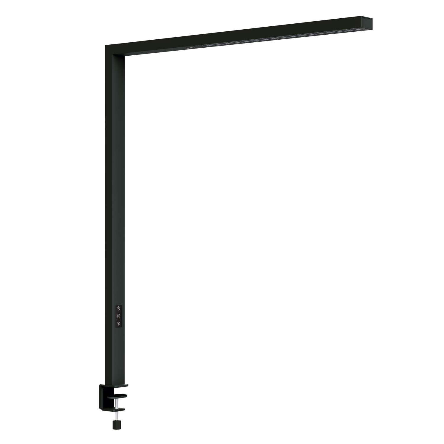MAULsirius Sensor Tischleuchte mit Klemmfuss – 3000 K warmweiss, 7087 lm, schwarz