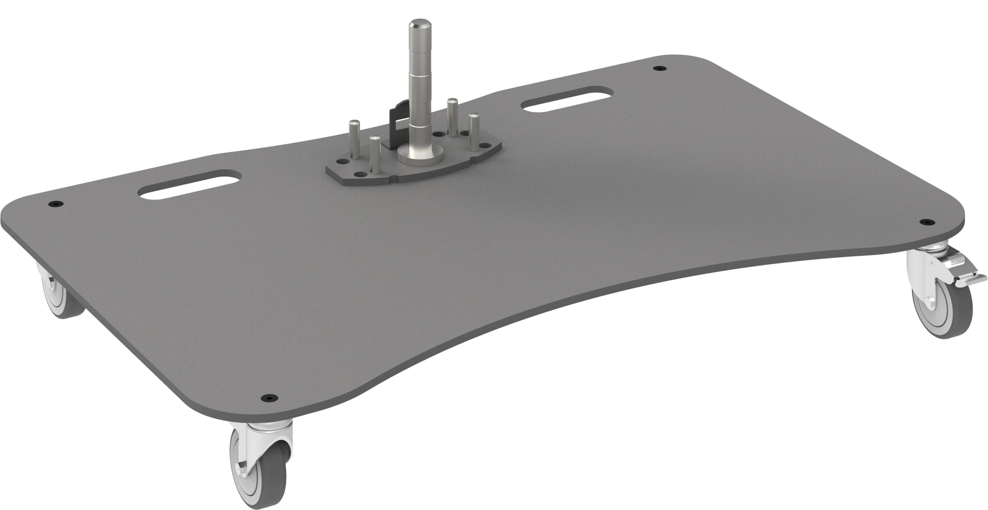SmartMetals TV-Wagen – bis 65 kg, mit Rollen – 063.1510, Grau