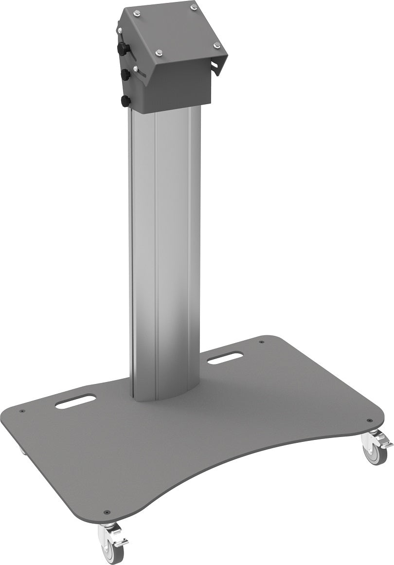 SmartMetals TV-Wagen – bis 50" – bis 65 kg, mit Rollen – Aluminium/Grau
