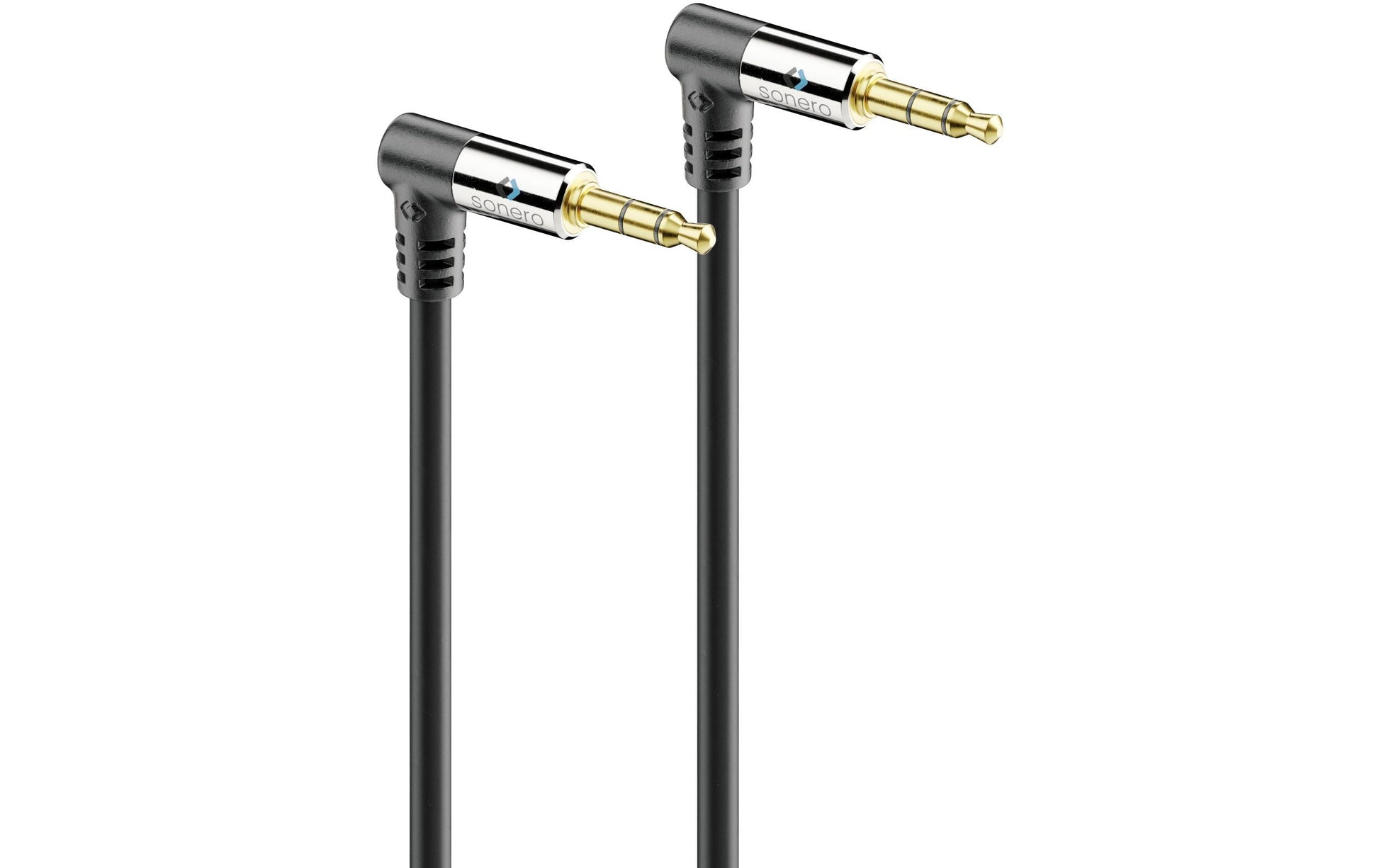 Sonero 3,5 mm Klinkenkabel – 90° Stecker–90° Stecker – 2 m, vergoldete Stecker