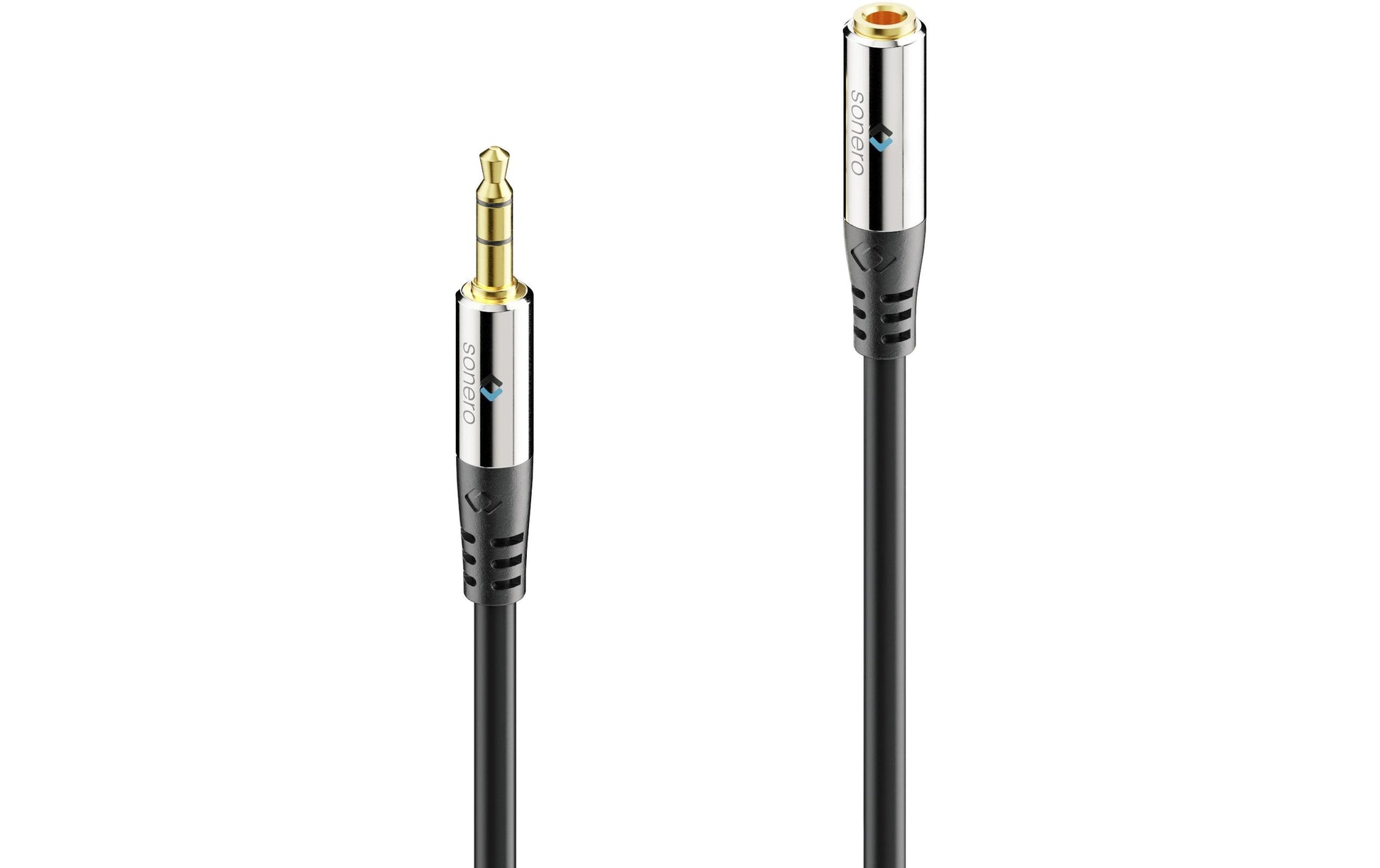 Sonero 3,5-mm-Klinken-Verlängerung – Stecker zu Buchse – 0,5 m, vergoldeter Stecker