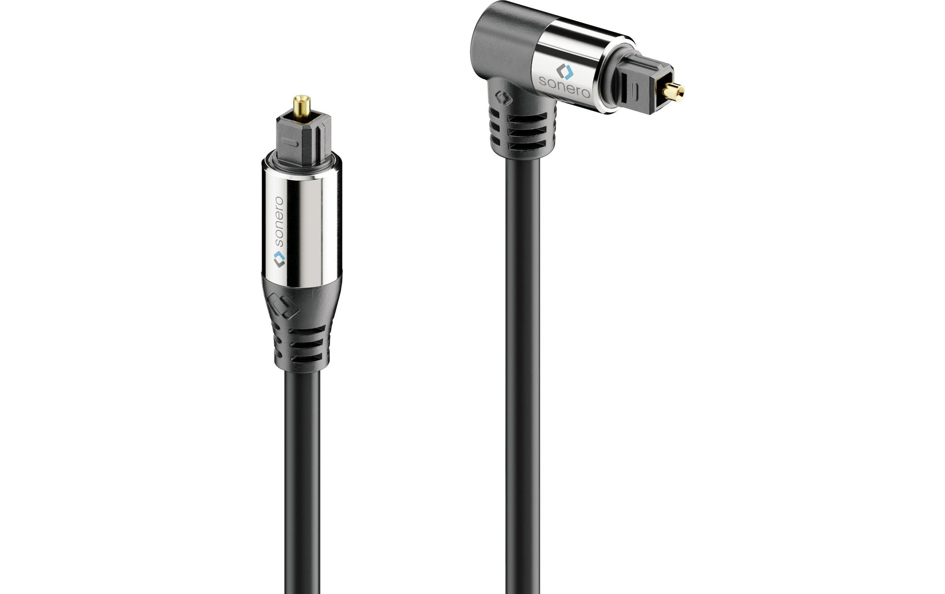 Sonero Toslink-Kabel (optisch) – Toslink Stecker–90° Stecker – 1 m, vergoldete Stecker