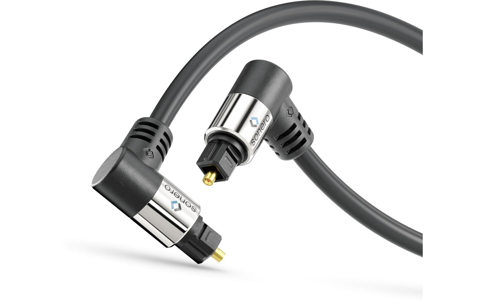 Sonero Toslink-Kabel (optisch) – Toslink 90° Stecker–Toslink 90° Stecker – 3 m, vergoldete Stecker