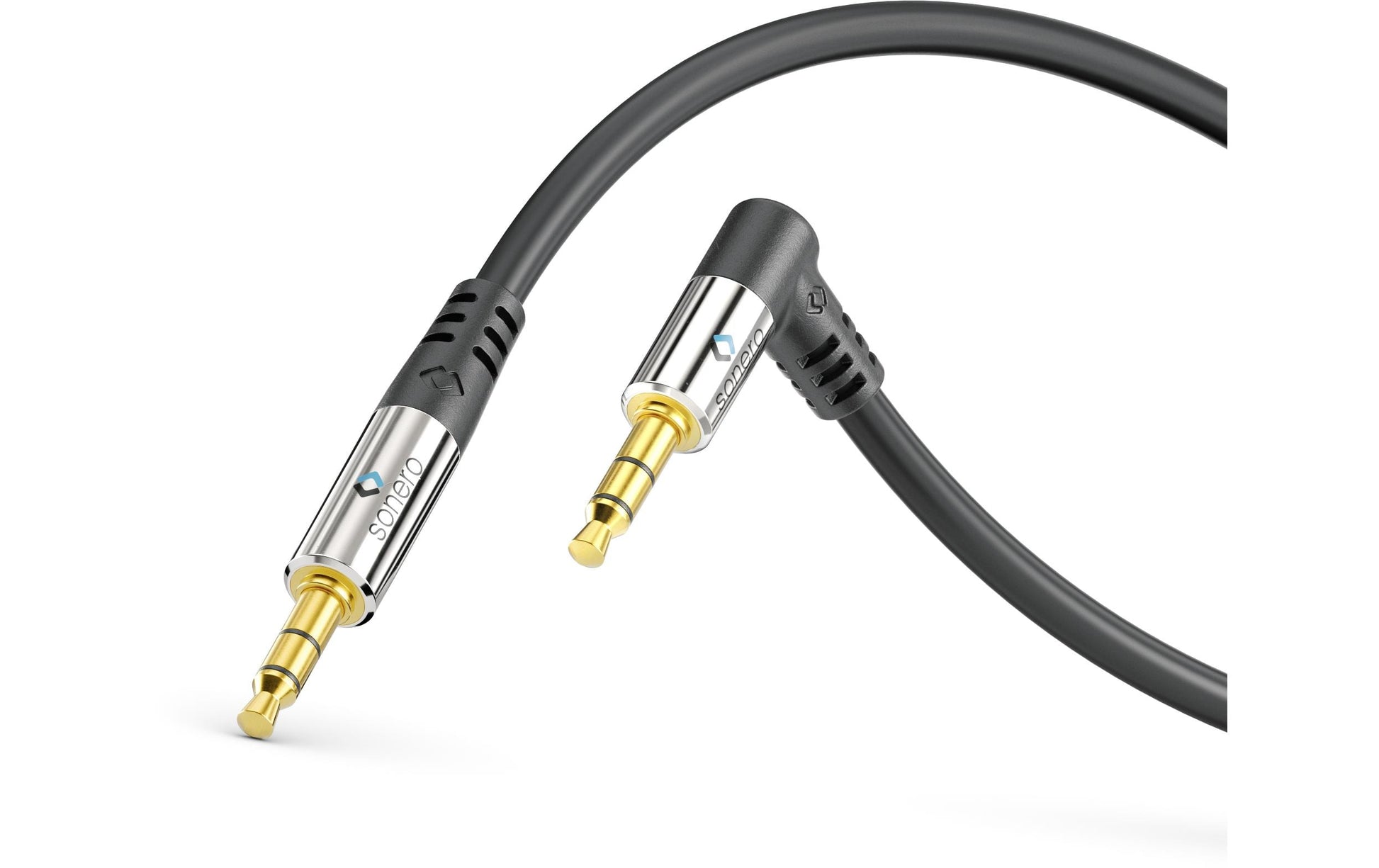 Sonero 3,5 mm Klinkenkabel – Stecker–90° Stecker – 1 m, vergoldete Stecker