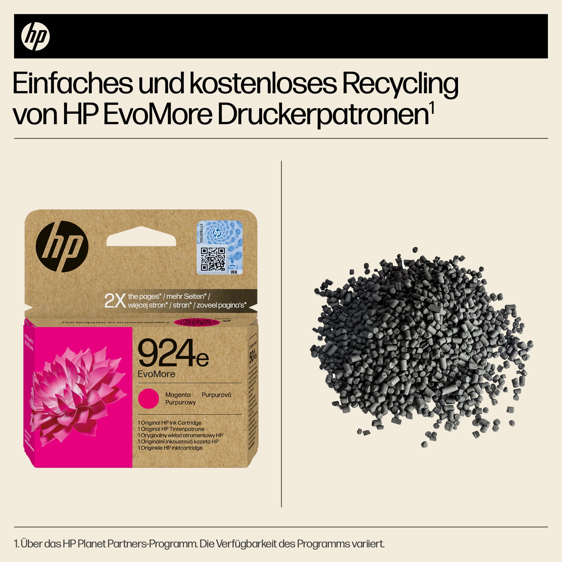 HP 924eXL Magenta Tintenpatrone (Original) – 800 Seiten – für HP OfficeJet Pro 8120/8130 – 4K0U8NE