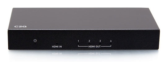 C2G HDMI Splitter, 1× HDMI In / 4× HDMI Out, 4K@60 Hz, HDR, HDCP 2.2, Schwarz