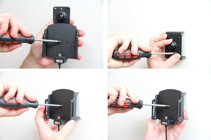 Brodit Auto-Halterung, kabelgebunden, Micro-USB – für ProClip 527630 und Geräte 7,5–8,9 cm – Schwarz