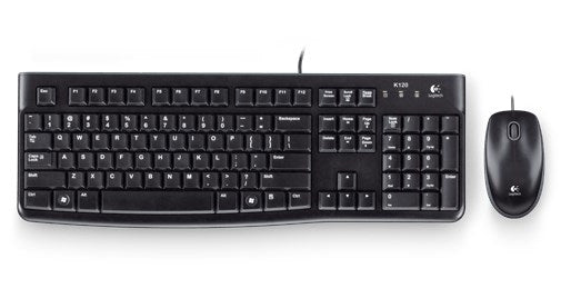 Logitech MK120 – Tastatur- und Maus-Set – kabelgebunden, USB – QWERTZ – Schwarz