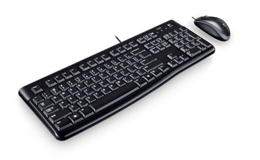 Logitech MK120 – Tastatur- und Maus-Set – kabelgebunden, USB – QWERTZ – Schwarz