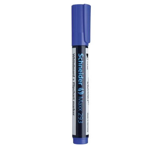 Schneider Schreibgeräte Non-Permanent-Marker Maxx 293 – Keilspitze – Blau – 10er-Set