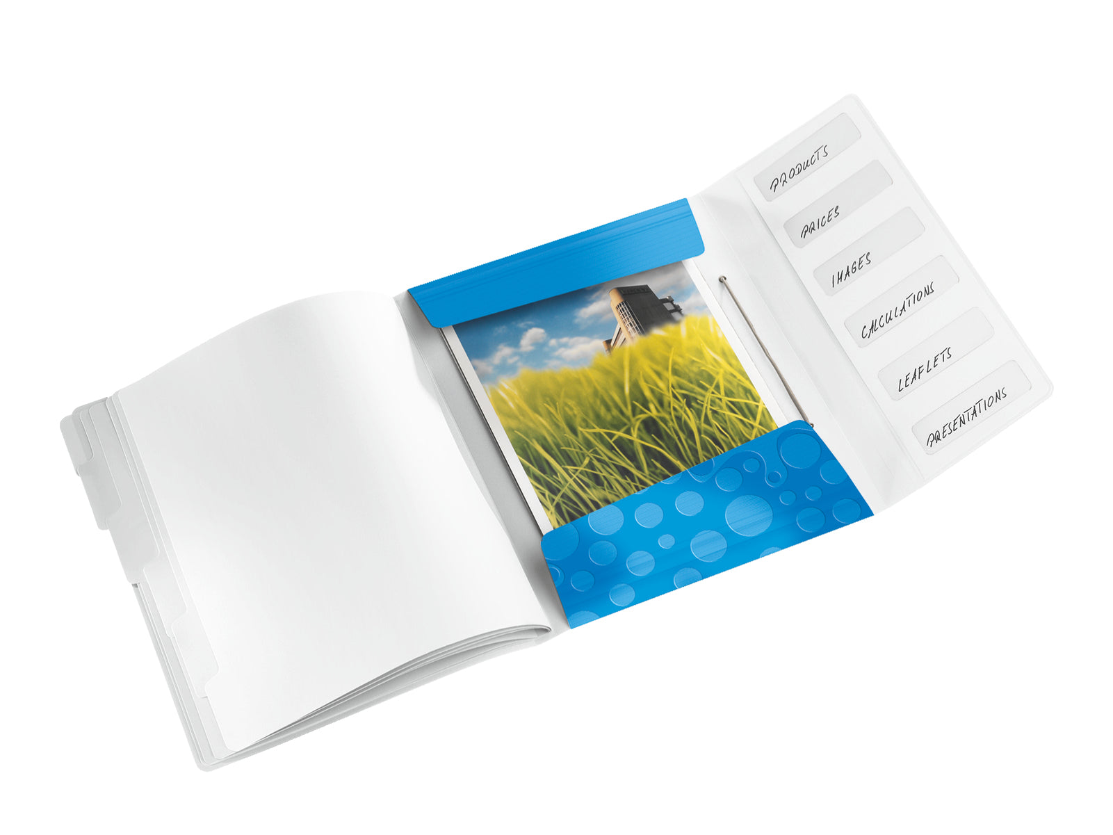 Leitz Ordner – blau, metallisch, Kunststoff