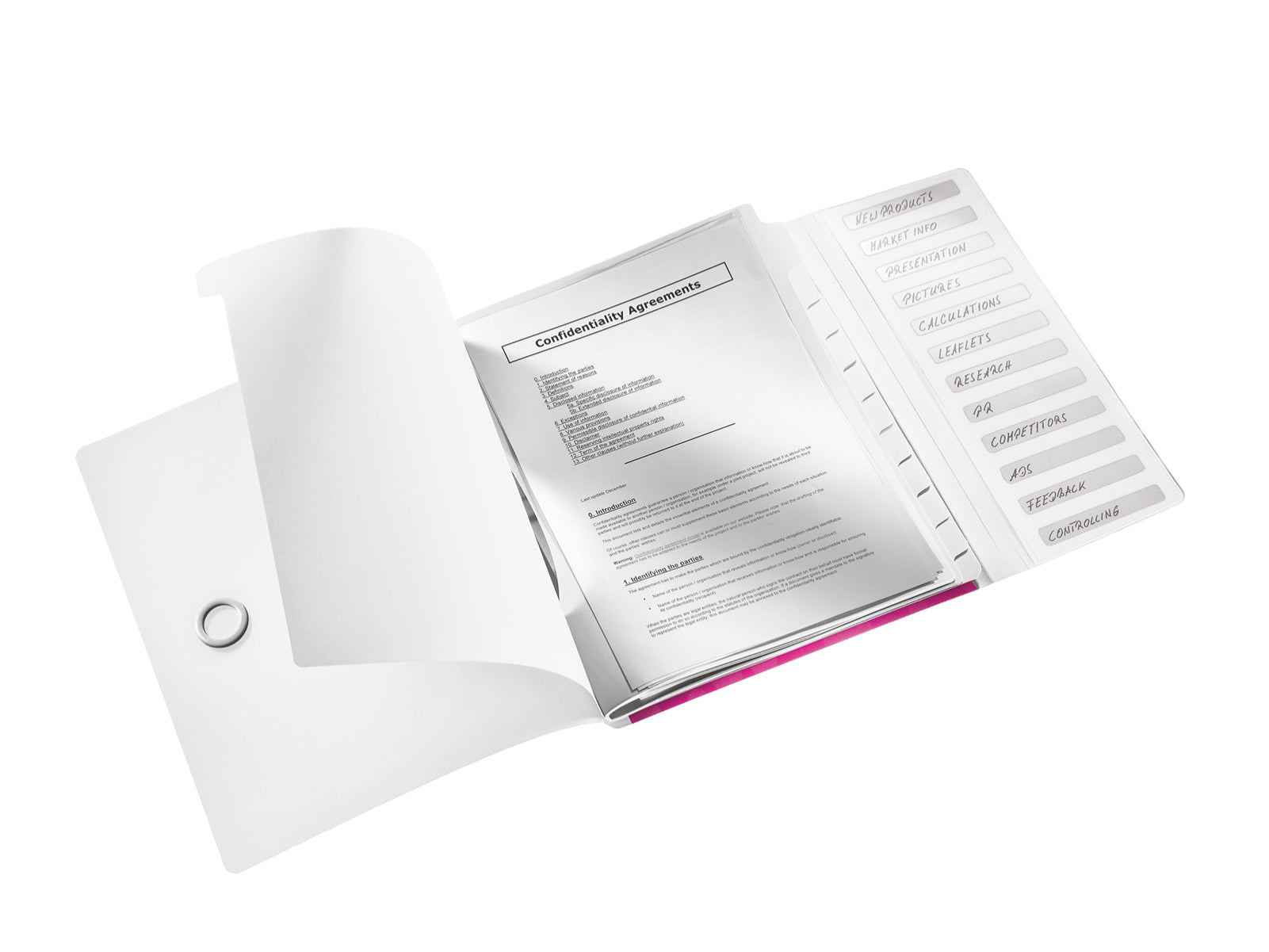 Leitz Ordner WOW – pink, Kunststoff