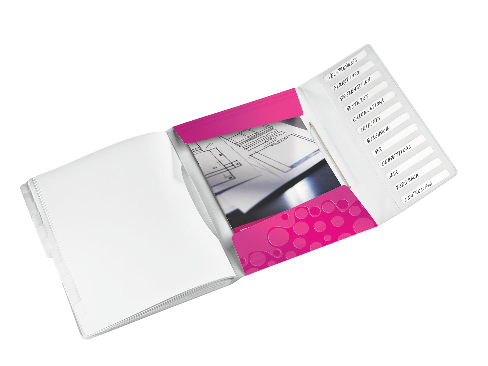 Leitz Ordner WOW – pink, Kunststoff