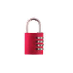 ABUS 4-stelliges Zahlenschloss – 42 × 18 × 77 mm, Rot