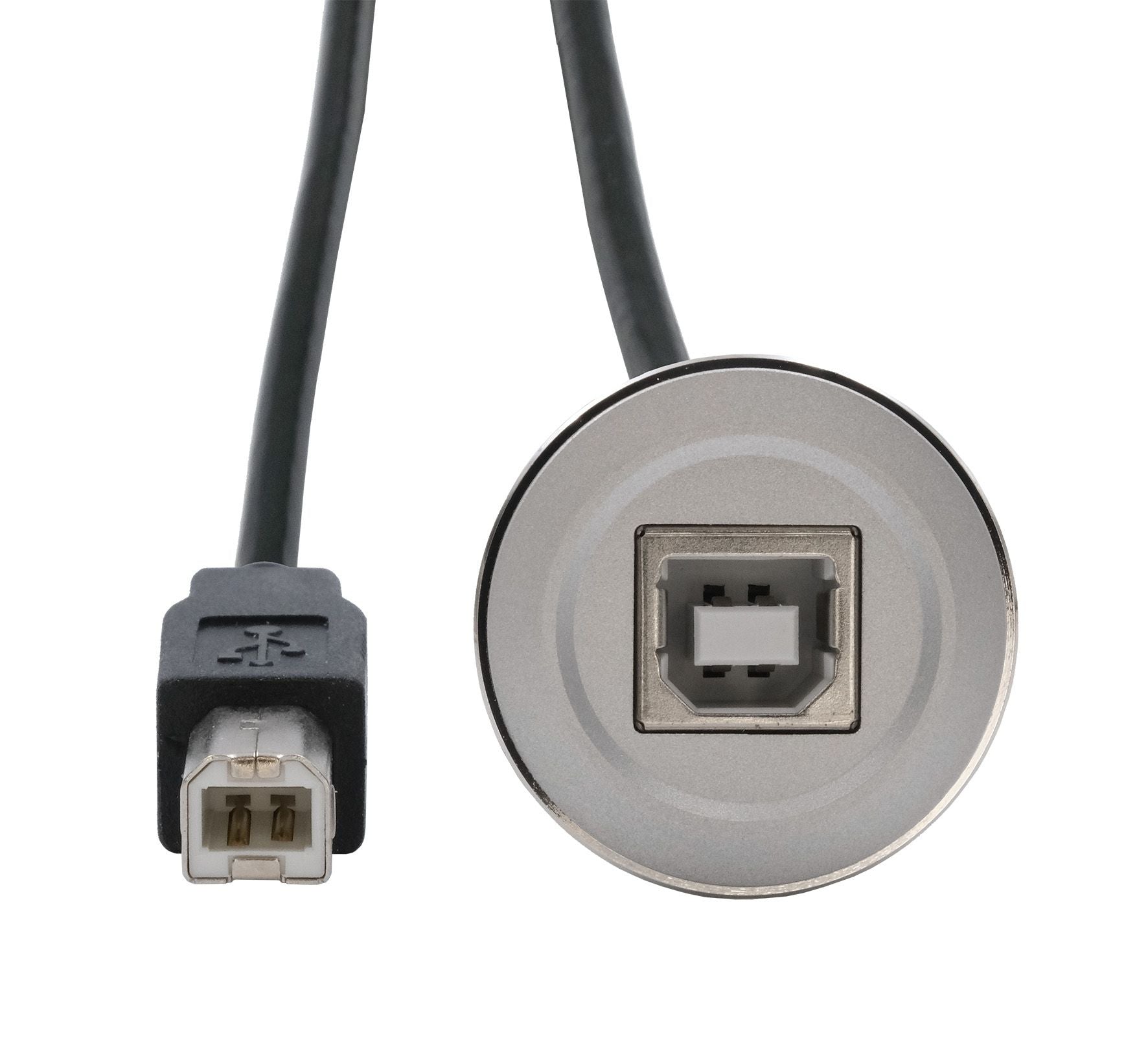 EXSYS USB-Adapter USB-B auf USB-B – USB 2.0 (480 Mbit/s) – Metallverstärkt – Silber