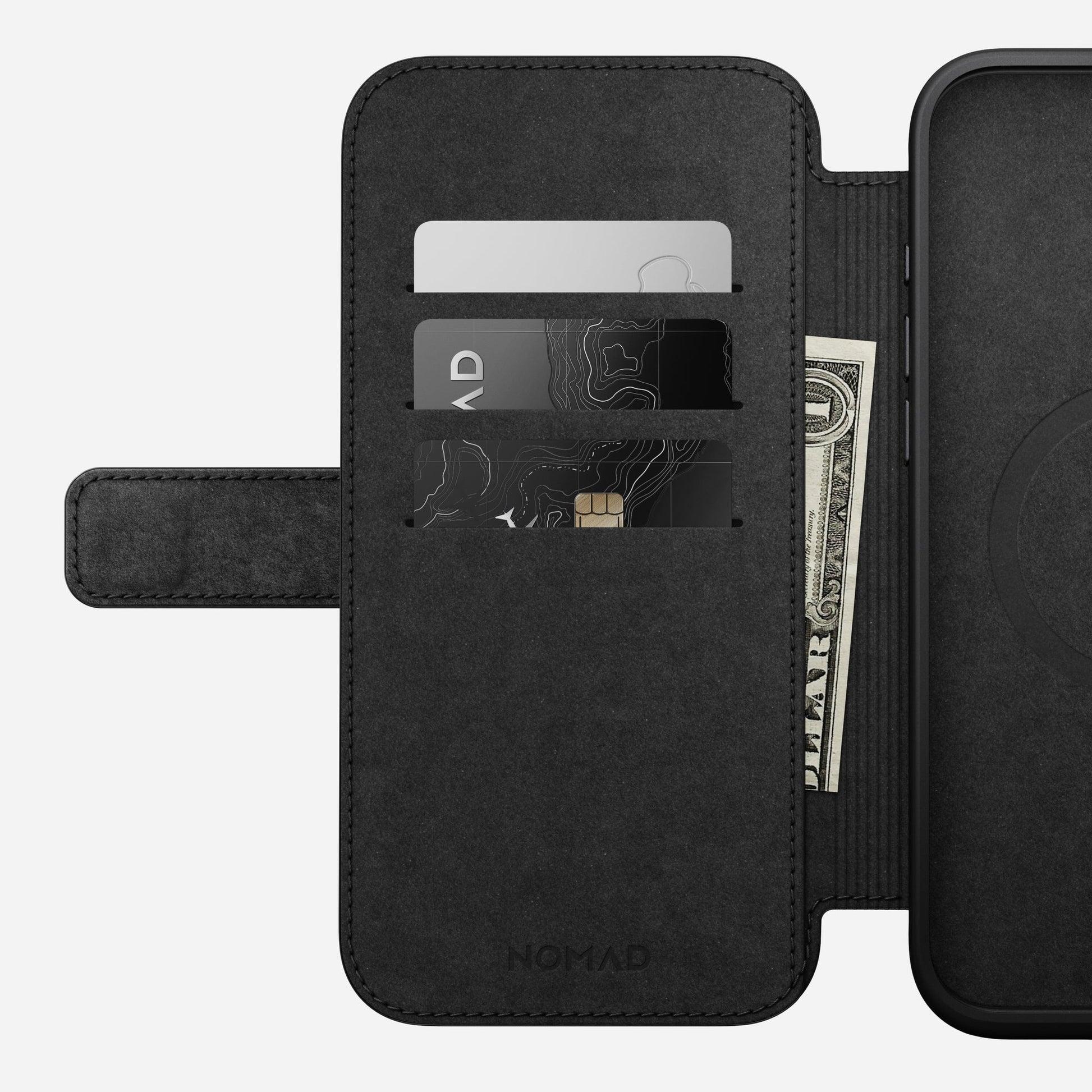 Nomad Booklet-Hülle – für Apple iPhone 16 Plus – Braun – Leder – MagSafe-kompatibel, mit Kartenfach