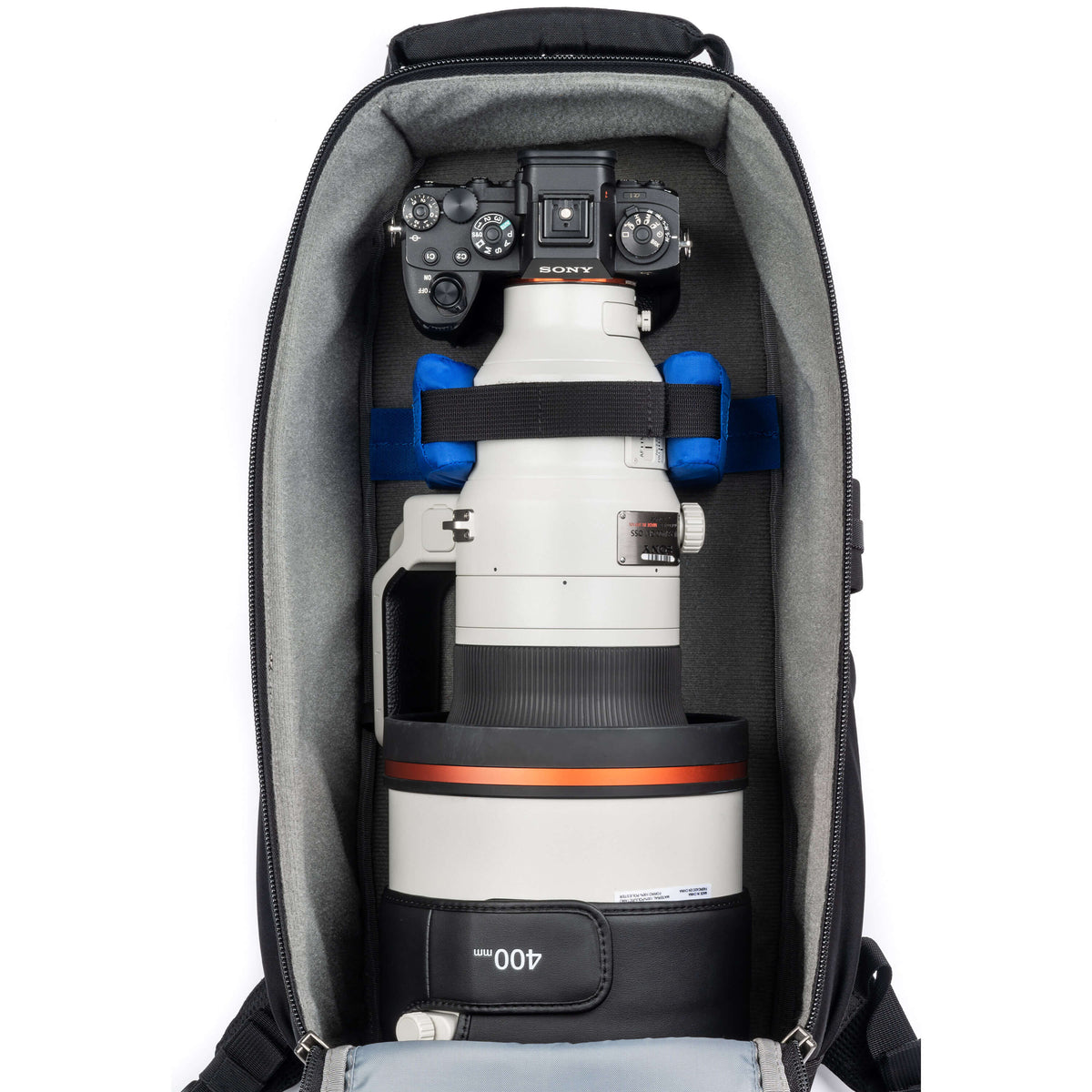 Think Tank Glass Limo Kamerarucksack – für 8 Objektive, Regenhülle – für DSLR- & Systemkameras – Grau/Schwarz