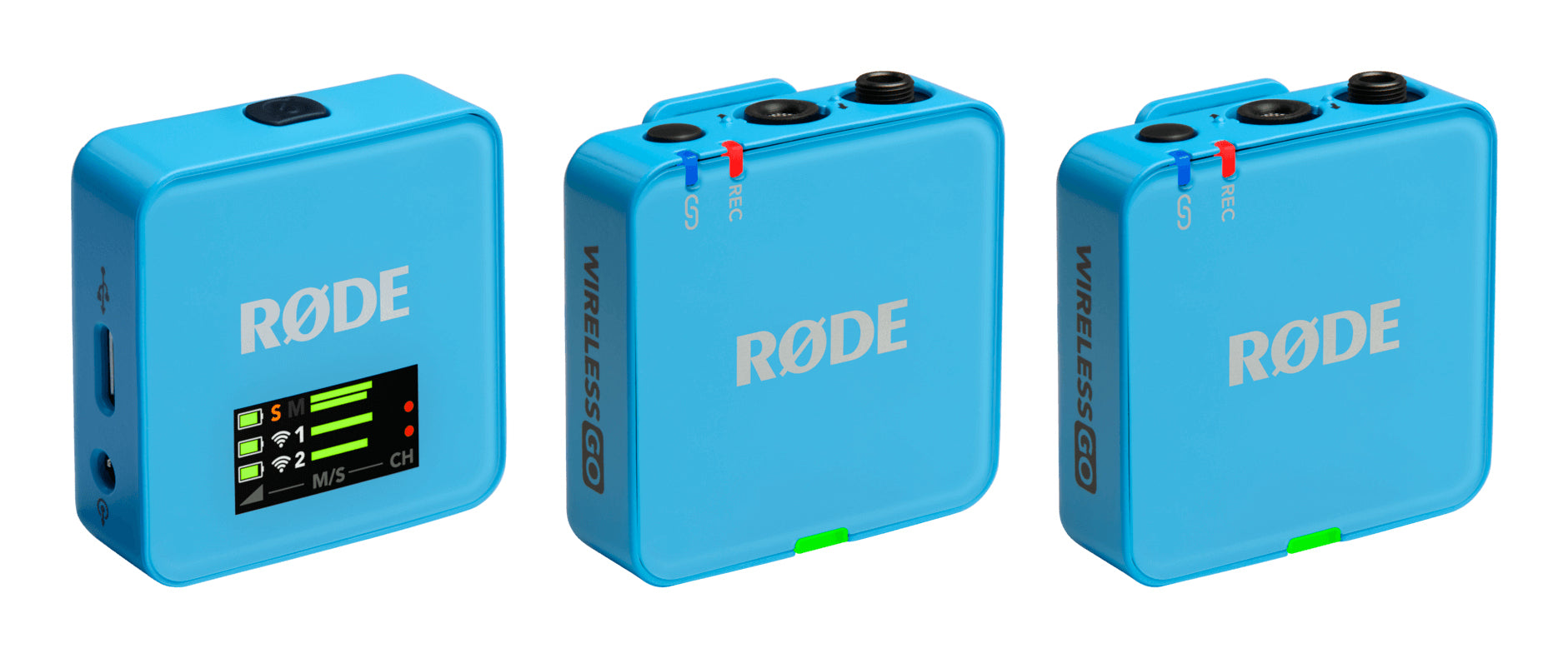 RØDE Wireless GO III Lavaliermikrofon 2er-Set – 3,5-mm-Klinke, Kabellos, Omnidirektional, 72 dB, Blau