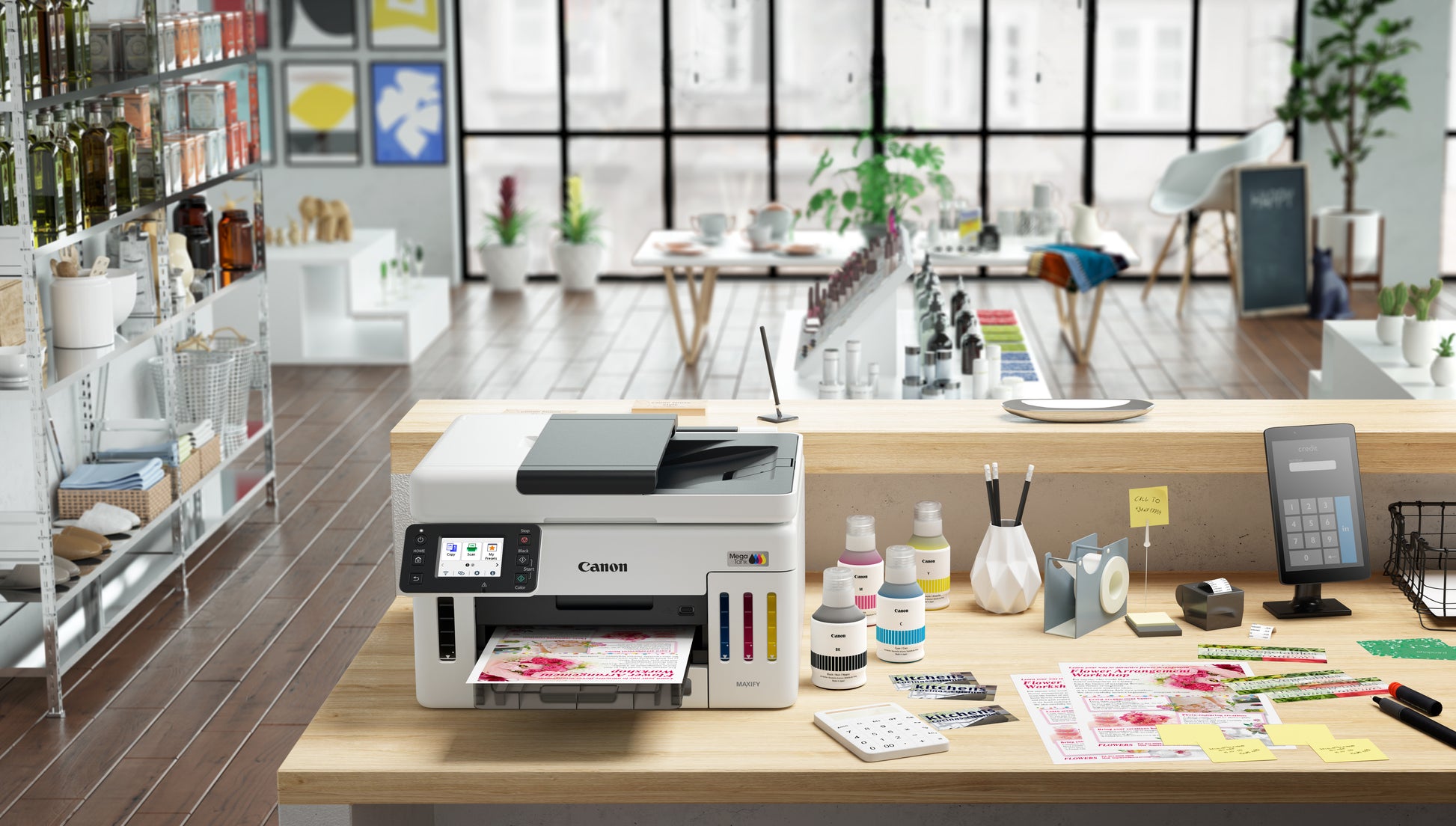 Canon MAXIFY GX6150 (6882C006) – Farbtintenstrahl-Multifunktionsdrucker, A4, 3-in-1, Duplex, ADF, WLAN/LAN