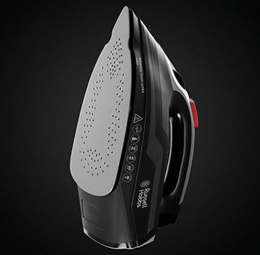 Russell Hobbs Bügeleisen 20630-56 – 3100 W, Keramik-Bügelsohle, 3 m, 210 g/min Dampfstoß, Schwarz/Grau