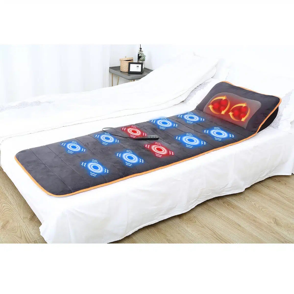 Medivon Massagematte – Grau, Wärmefunktion, Vibrationsmassage