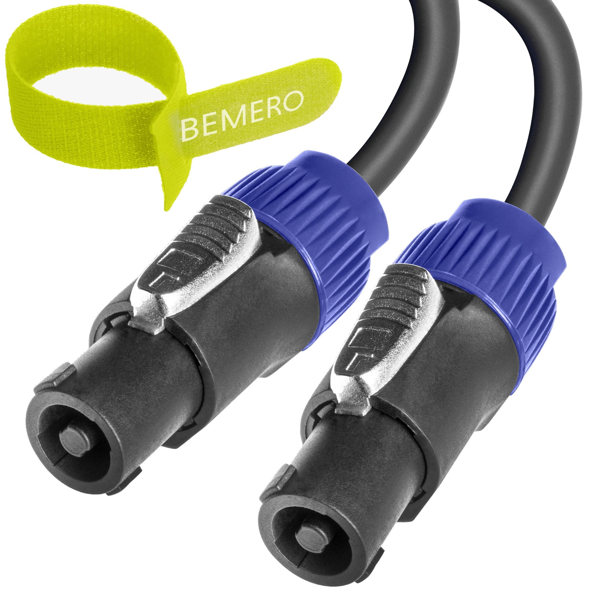 Bemero Audiokabel Speakon (NL4) auf Speakon (NL4) – 20 m, schwarz