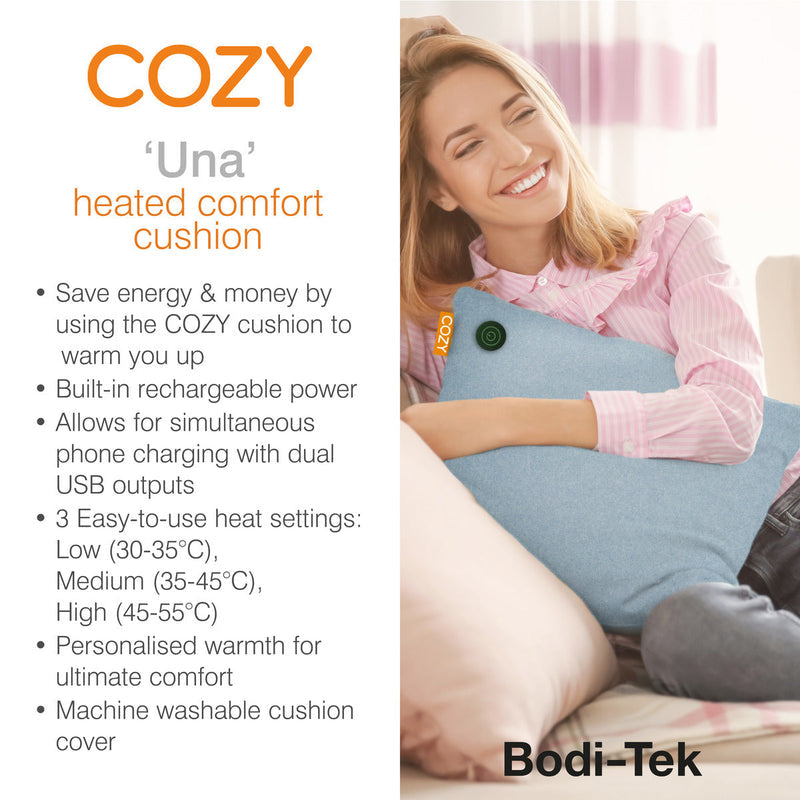 Bodi-Tek Heizkissen – 3 Heizstufen, mit 10000 mAh Powerbank – 45 × 45 cm – beige