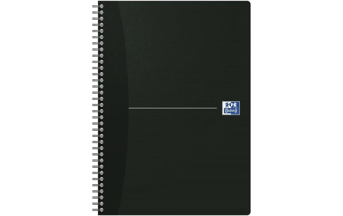 Elba Oxford Spiralheft – A4 – Liniert – 90 Seiten – 90 g/m² – Spiralbindung – Schwarz