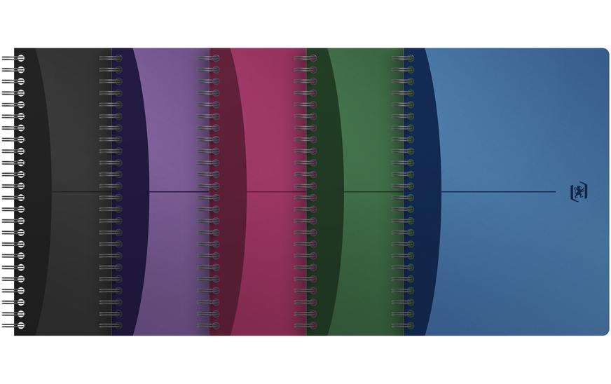 Elba Collegeblock Urban Mix, 90 Blatt, 90 g/m² – farbig sortiert (blau, grün, rot, lila, silber)