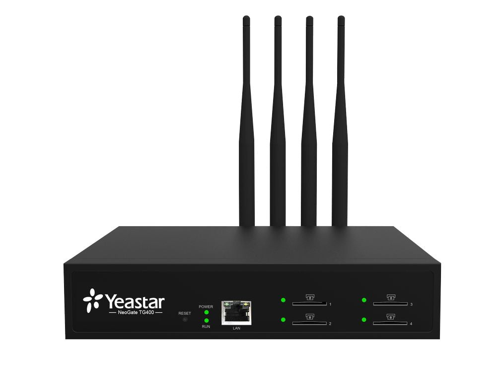 Yeastar TG400L – Zubehör, 4G/LTE-Gateway, 1× RJ-45, Externe Antenne, Internes Netzteil