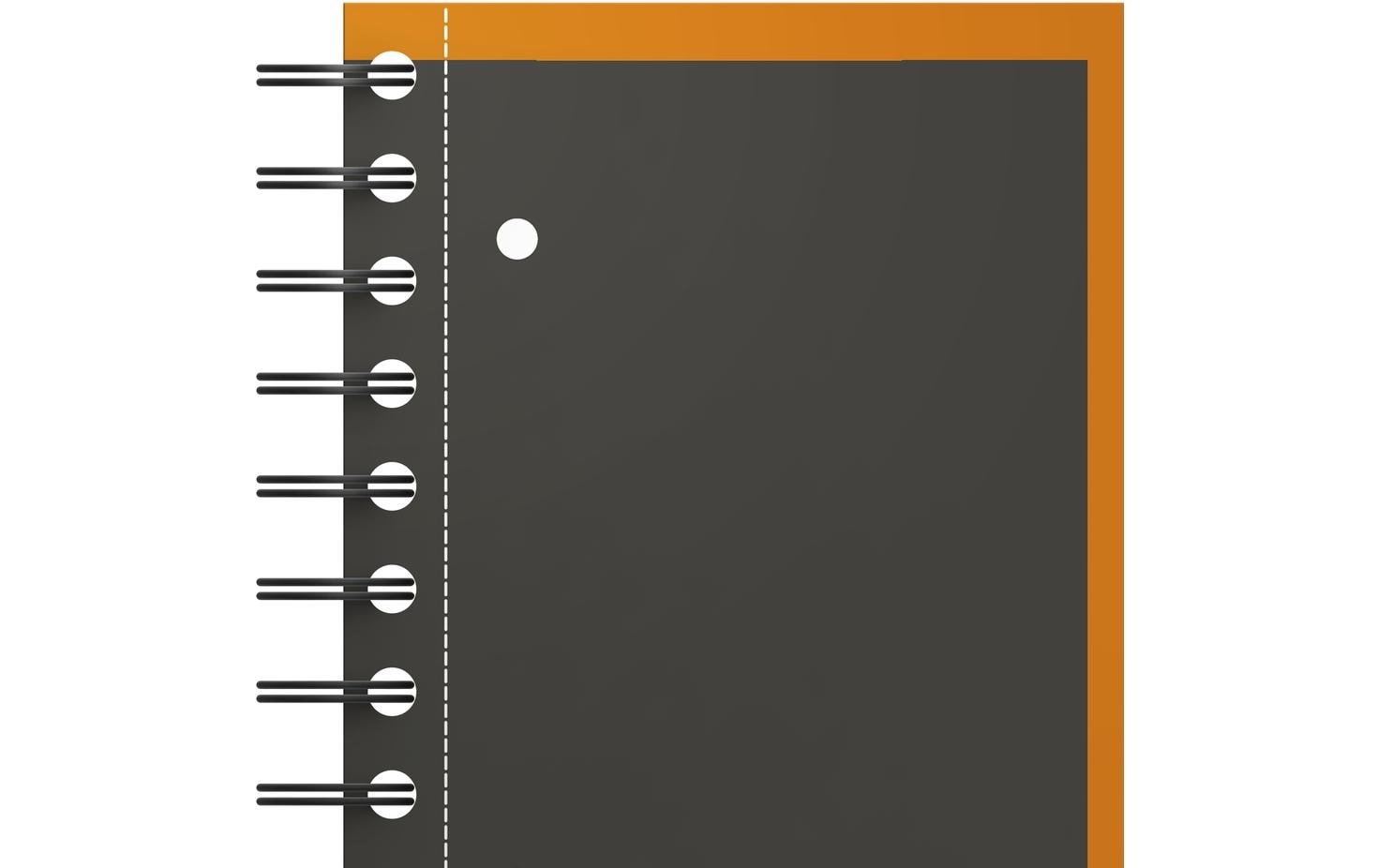 Elba Oxford Notizblock – A4 – 4-fach gelocht, mikroperforiert, Register, Sammeltasche, grau/orange, 5 Stück