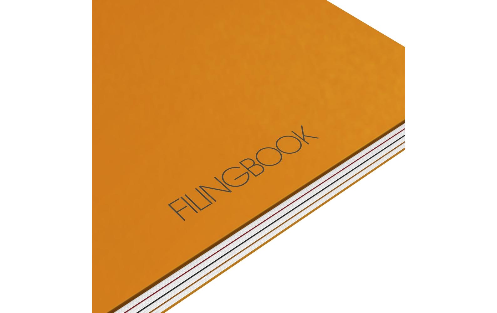 Elba Oxford Notizblock – A4 – 4-fach gelocht, mikroperforiert, Register, Sammeltasche, grau/orange, 5 Stück