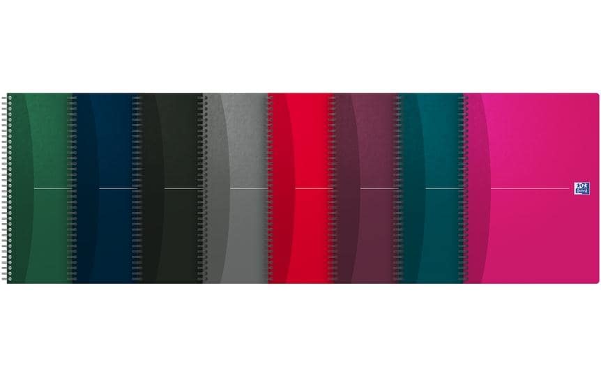 Elba Spiralheft – A4 – liniert – 90 Seiten – 90 g/m² – Spiralbindung, mehrfarbig