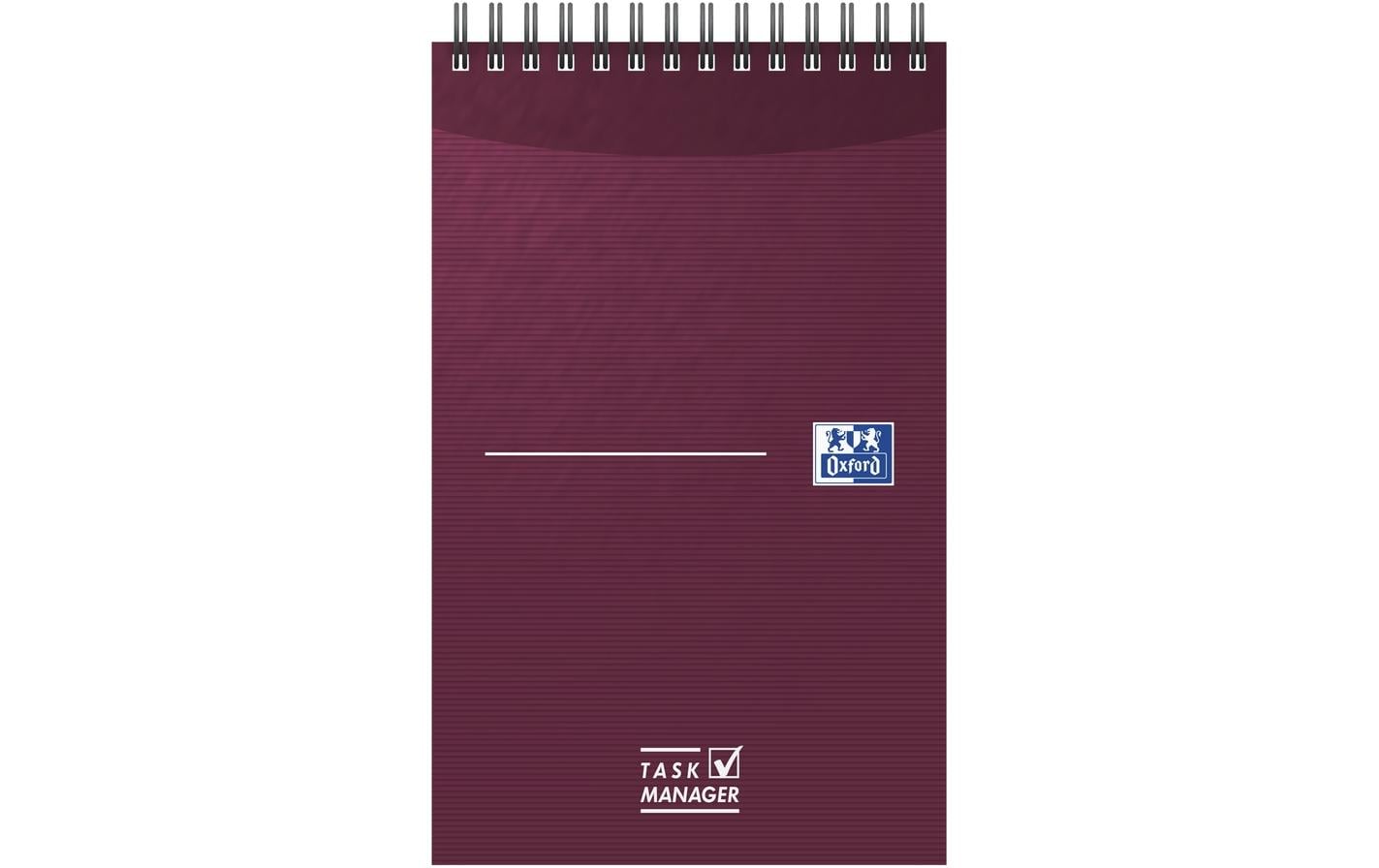 Oxford Spiralbuch – 125 × 200 mm – laminiertes Softcover, Kopfzeile & Datumsfeld, violett, schwarz