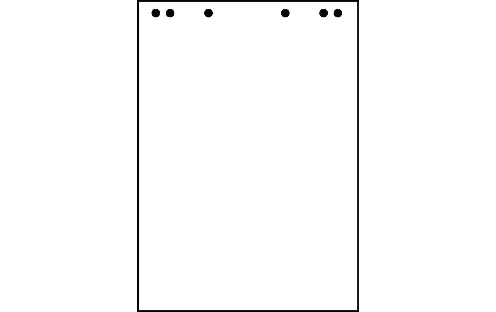 Landré Flipchart-Block – 68 × 98 cm, 20 Blatt/Block, 5 Blöcke, blanko, weiss, Papier