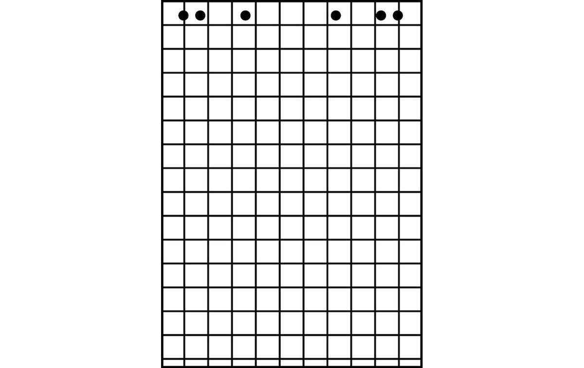 Landré Flipchartblock kariert – 65 × 98 cm, 20 Blatt, 5er Pack, 80 g/m²