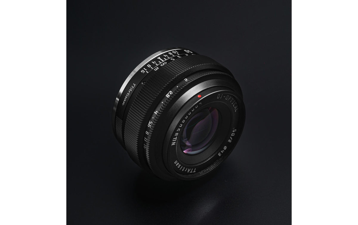 TTArtisan F5020-B-X Objektiv – 50 mm f/2 (Fujifilm X-Mount; z. B. X-T3, X-T4, X-S10 u. a.) – Vollformat, 43 mm