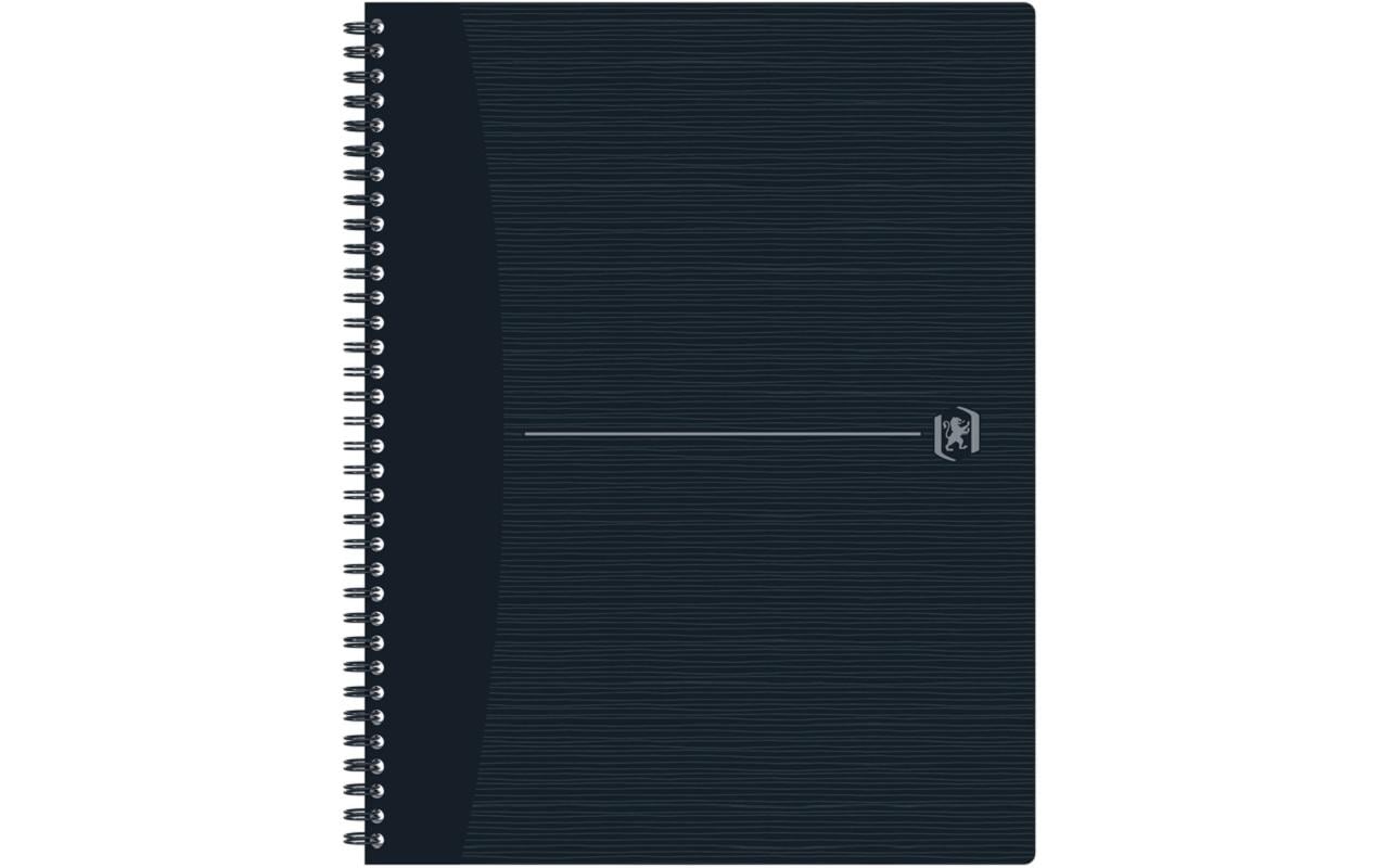 Elba Spiralblock A4+, kariert 5 mm, Spiralbindung, 70 Blatt, perforiert, 90 g/m² – schwarz, für SCRIBZEE App