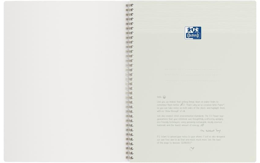 Elba Spiralblock A4+, kariert, 70 Blatt, perforiert, 90 g/m² – grau, für SCRIBZEE App