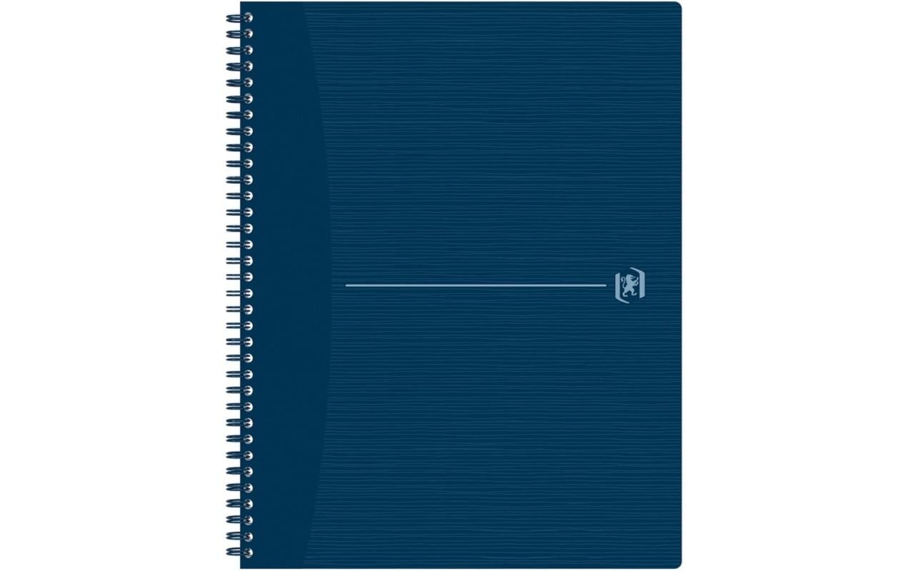 Elba Spiralheft A4+, kariert 5 mm, Doppelspiralbindung, 70 Blatt, perforiert, 90 g/m² – blau, für SCRIBZEE A