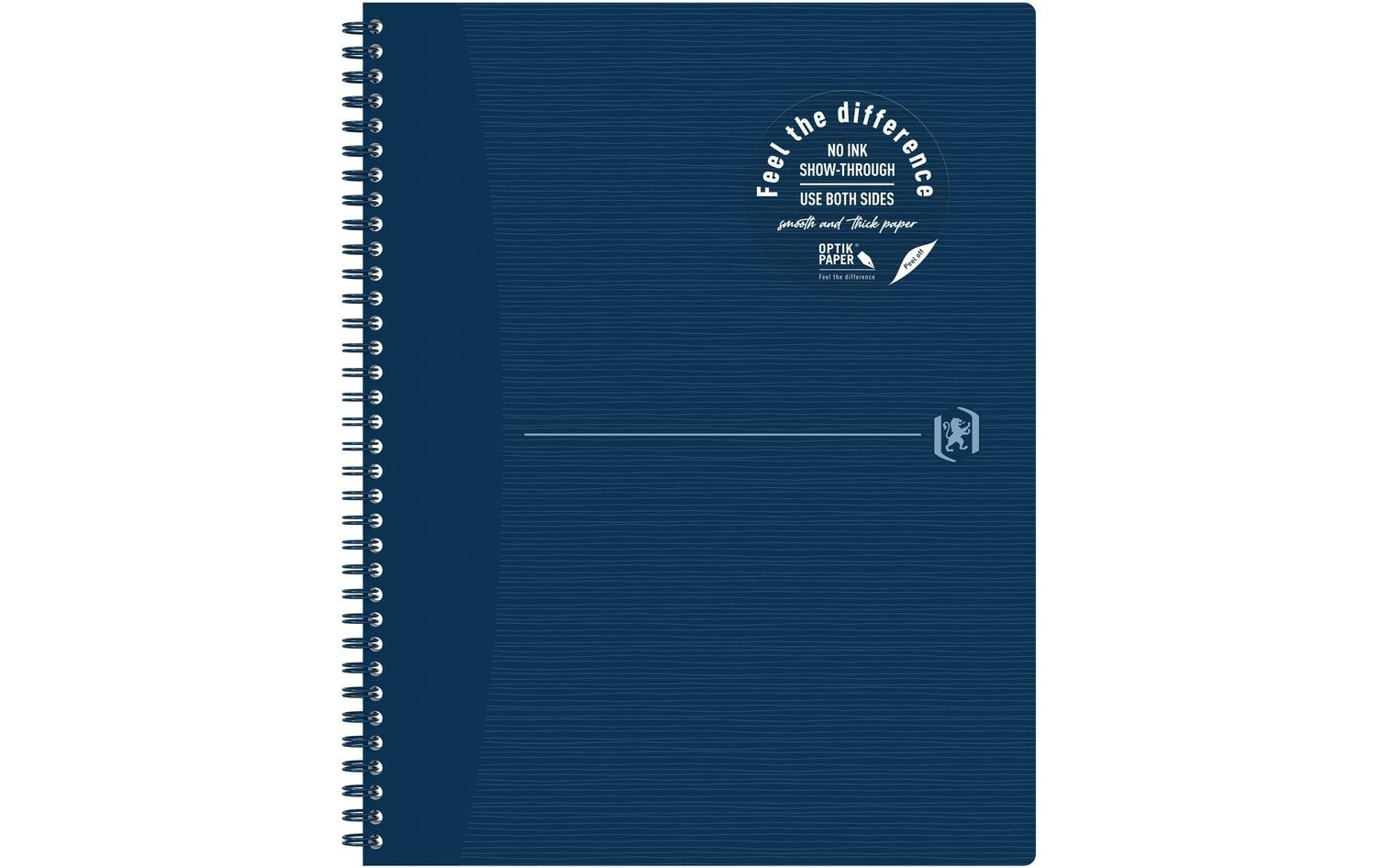 Elba Spiralheft A4+, kariert 5 mm, Doppelspiralbindung, 70 Blatt, perforiert, 90 g/m² – blau, für SCRIBZEE A