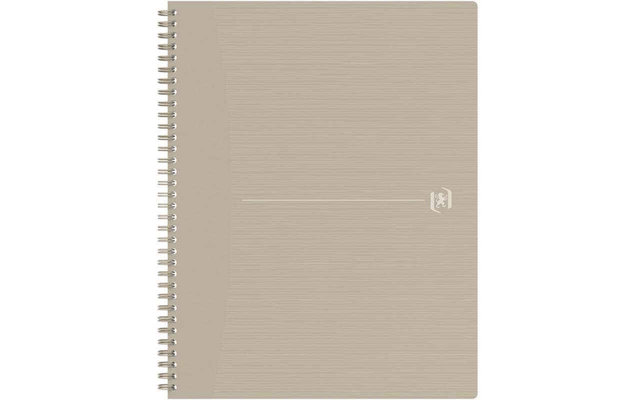Elba Spiralblock, kariert 5 mm, Spiralbindung, 70 Blatt, mikroperforiert, 90 g/m² – beige, für SCRIBZEE App